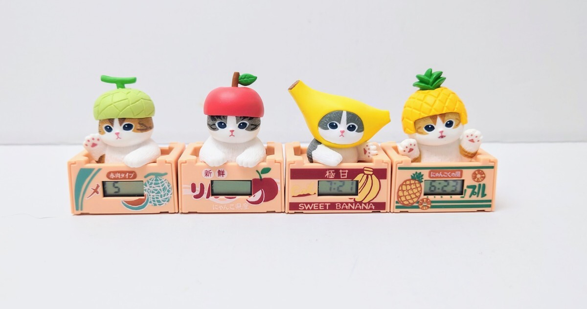 猫柄 猫雑貨 猫グッズ モフサンド mofusand ぢゅの もぎたてにゃんウォッチ 全4種 カプセルトイ ガチャガチャ拍卖