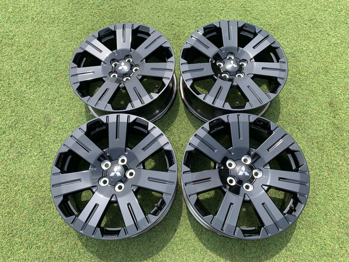 新車外し品!! ミツビシ デリカD:5 シャモニー コンプリートパッケージ 純正 18in 7J +38 PCD114.3 4本 アウトランダー 等【B7512-20】拍卖