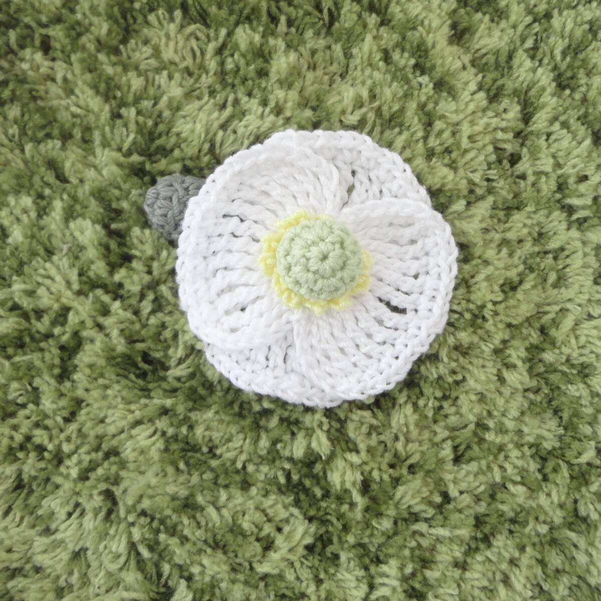 ポピーのブローチ*コサージュ*レース編み*ハンドメイド*WH*b832∴再販×5∴拍卖