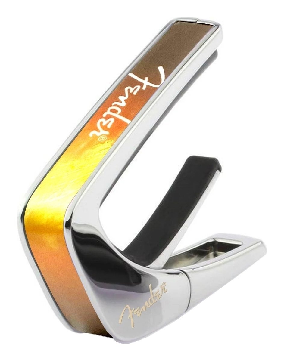 ★Thalia Capos SUNBURST with White Spaghetti Logo/Chrome タリア カポ Fender ロゴ入り ギター用 カポタスト★新品送料込拍卖