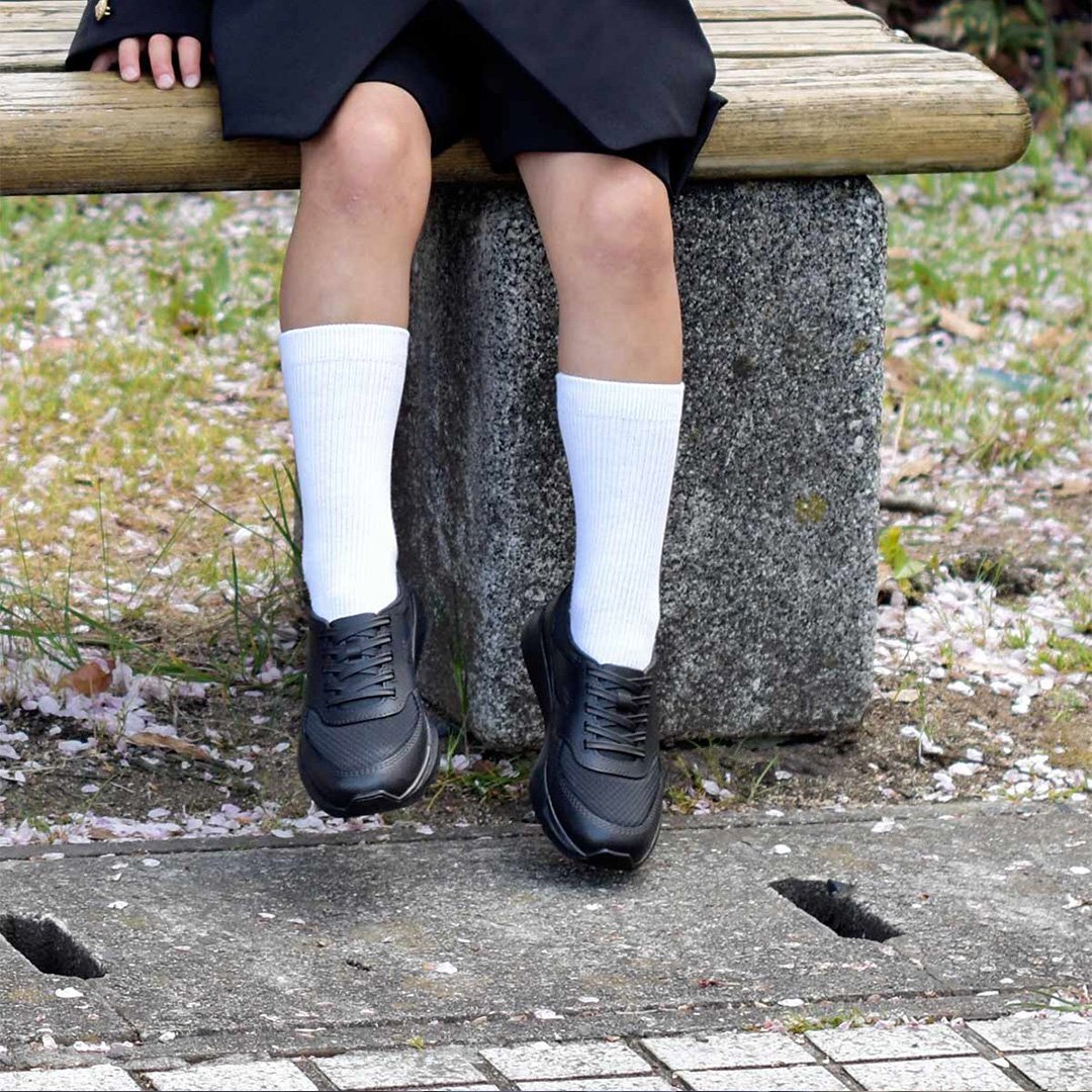 ランランRAIN 防水 スニーカー (ブラック/21cm) 長靴 雨 シューズ 防水シューズ キッズ 子供 通学 マリンシューズ 防水スニーカー拍卖