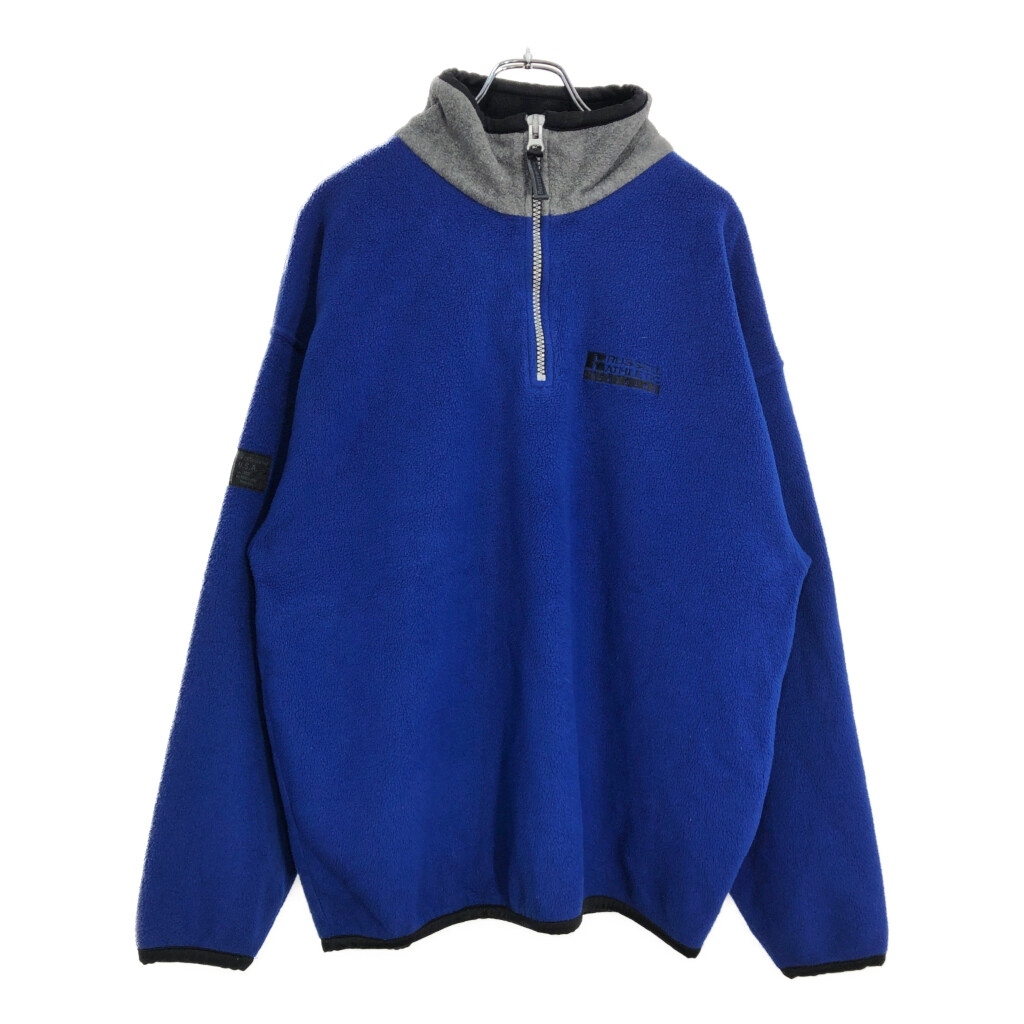 RUSSELL ATHLETIC ラッセル ハーフジップ フリースジャケット ブルー(メンズ X-LARGE)中古 古着 U3912拍卖