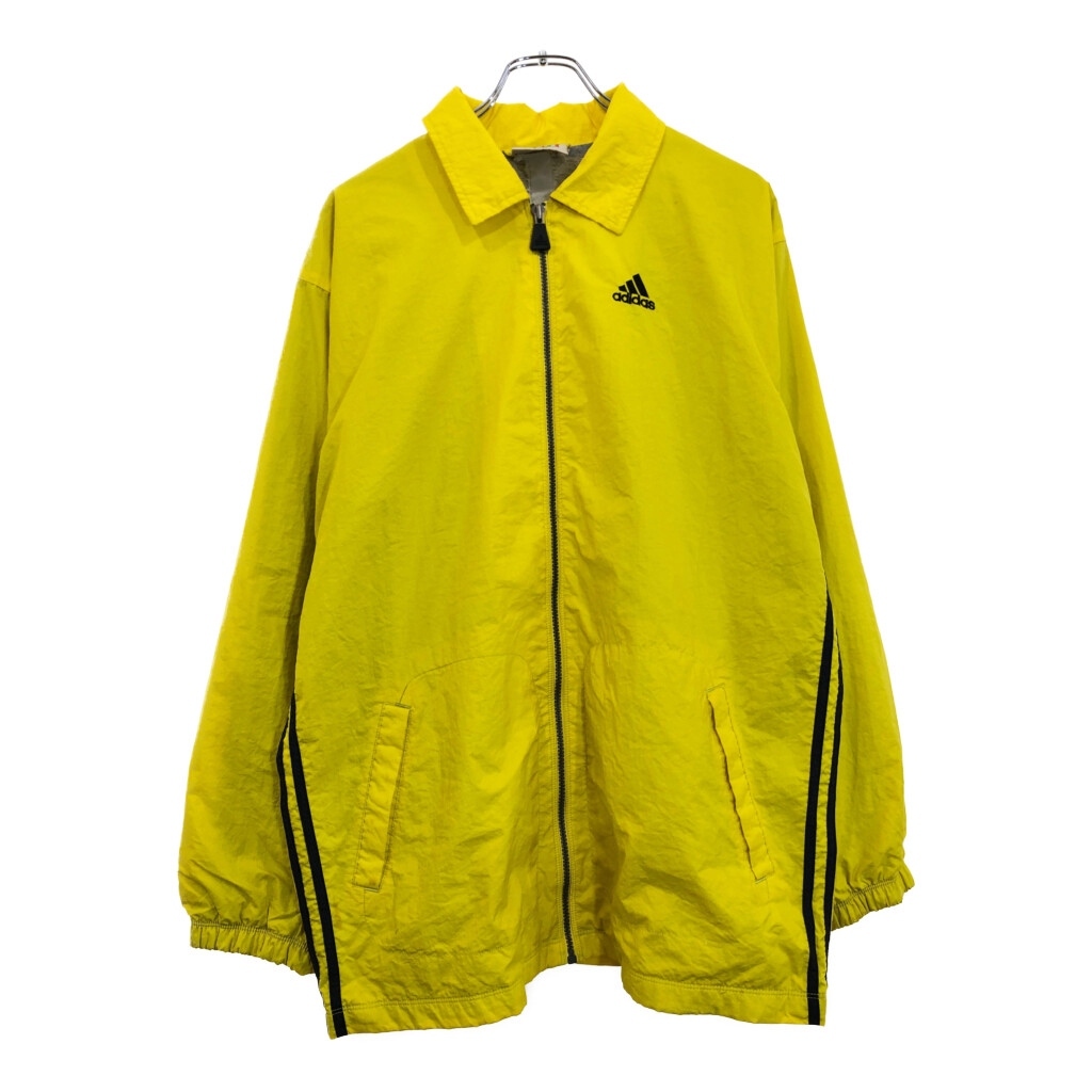 90年代 adidas アディダス ナイロンジャケット スポーツ イエロー(メンズ L)中古 古着 U4213拍卖