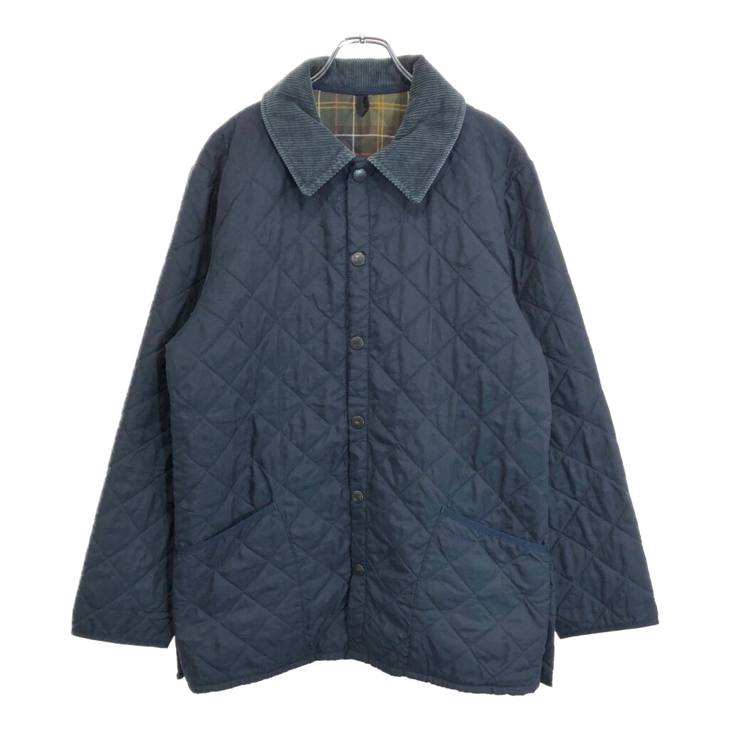 イングランド製 Barbour バブアー キルティングジャケット ネイビー(メンズ S相当)中古 古着 U4507拍卖