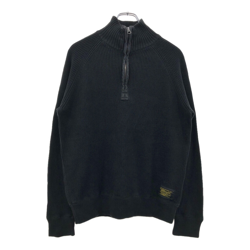 POLO JEANS ポロジーンズ ラルフローレン ハーフジップ リブニット セーター ブラック(メンズ M)中古 古着 U4712拍卖