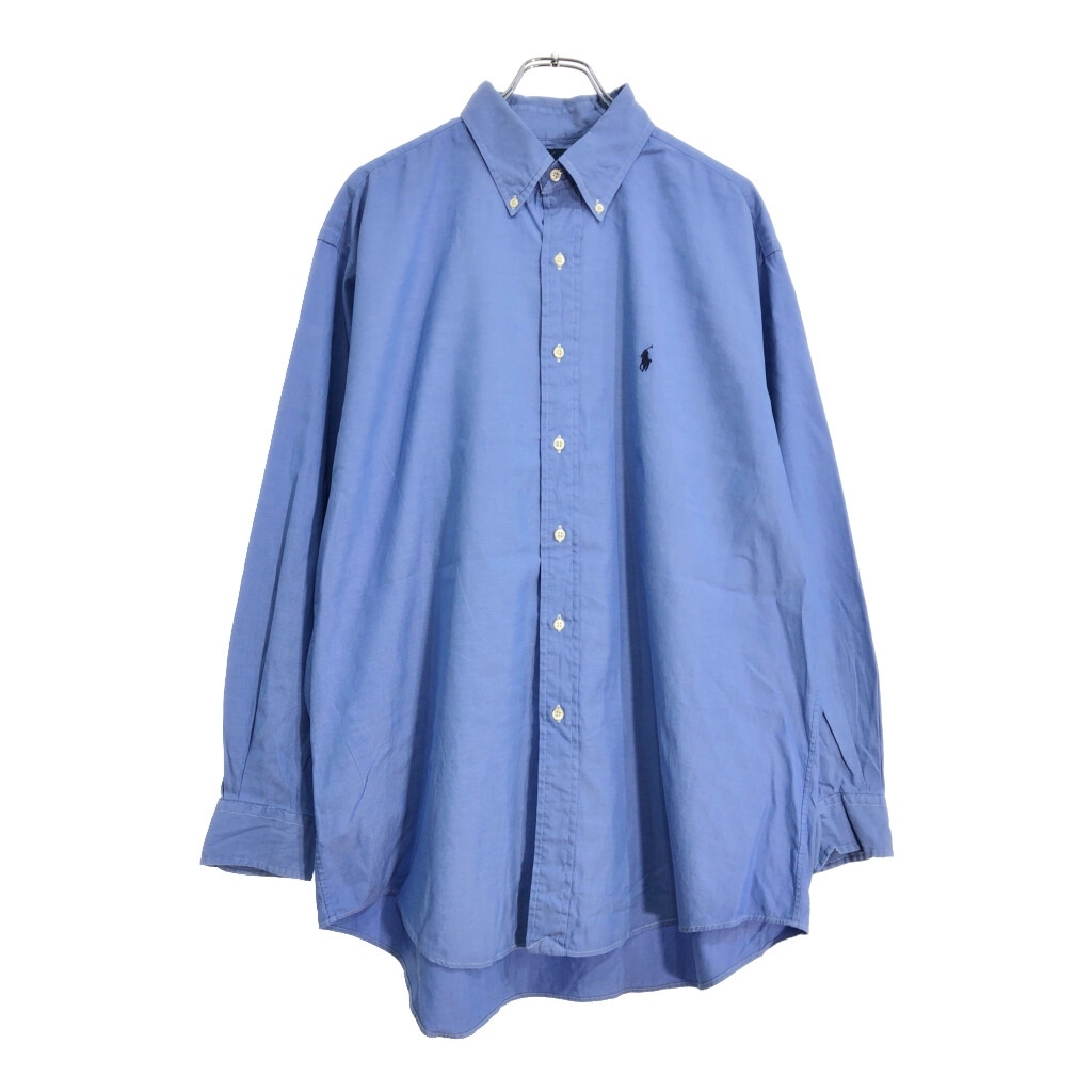 RALPH LAUREN ラルフローレン ボタンダウン YARMOUTH 長袖シャツ ライトブルー(メンズ 16 1/2)中古 古着 U4834拍卖