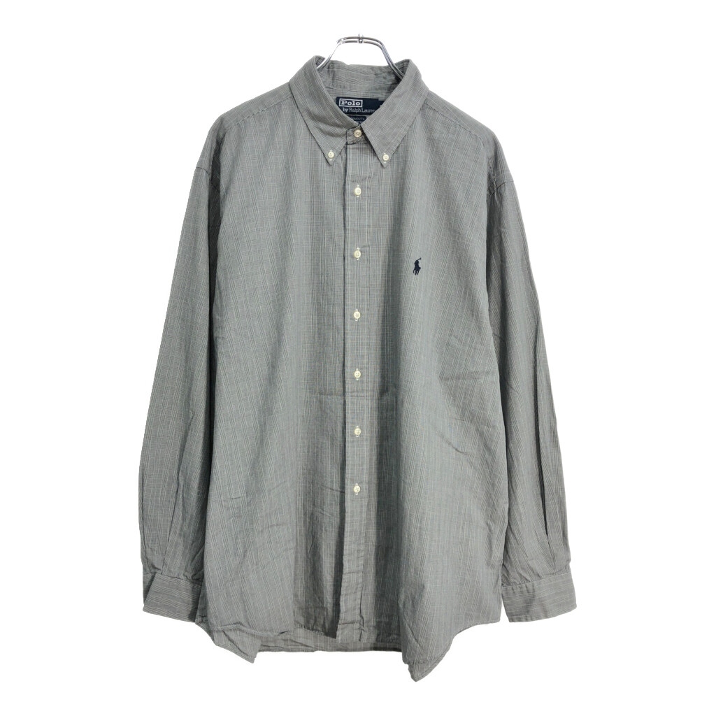Polo by Ralph Lauren ポロ ラルフローレン YARMOUTH 長袖シャツ グレー(メンズ 17 1/2)中古 古着 U4835拍卖