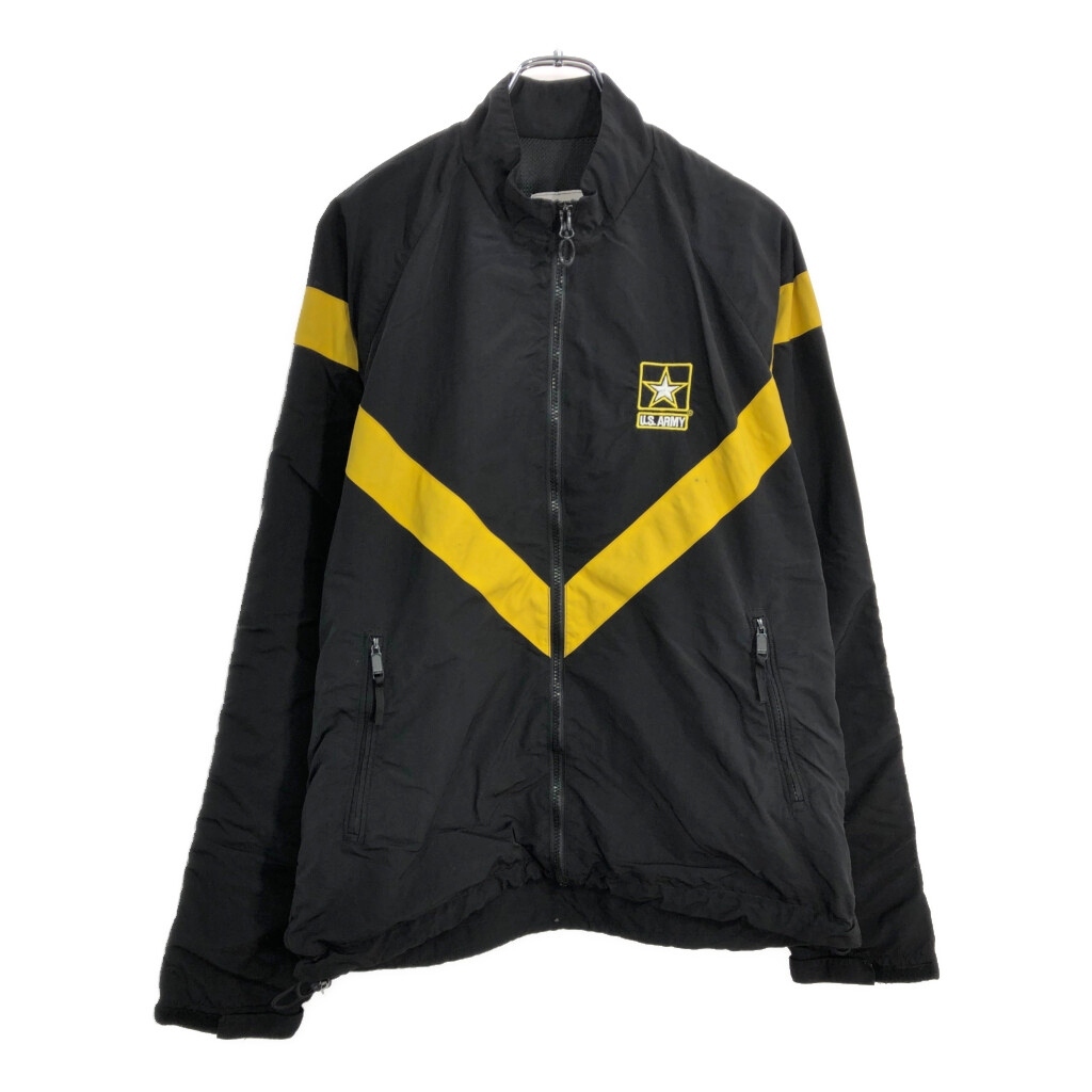 米軍実物 U.S.ARMY APFU トレーニングジャケット ミリタリー ブラック(メンズ MEDIUM LONG)中古 古着 U5060拍卖