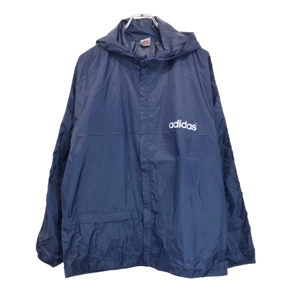 90年代 adidas アディダス ナイロンジャケット スポーツ ネイビー(メンズ M)中古 古着 U5578拍卖