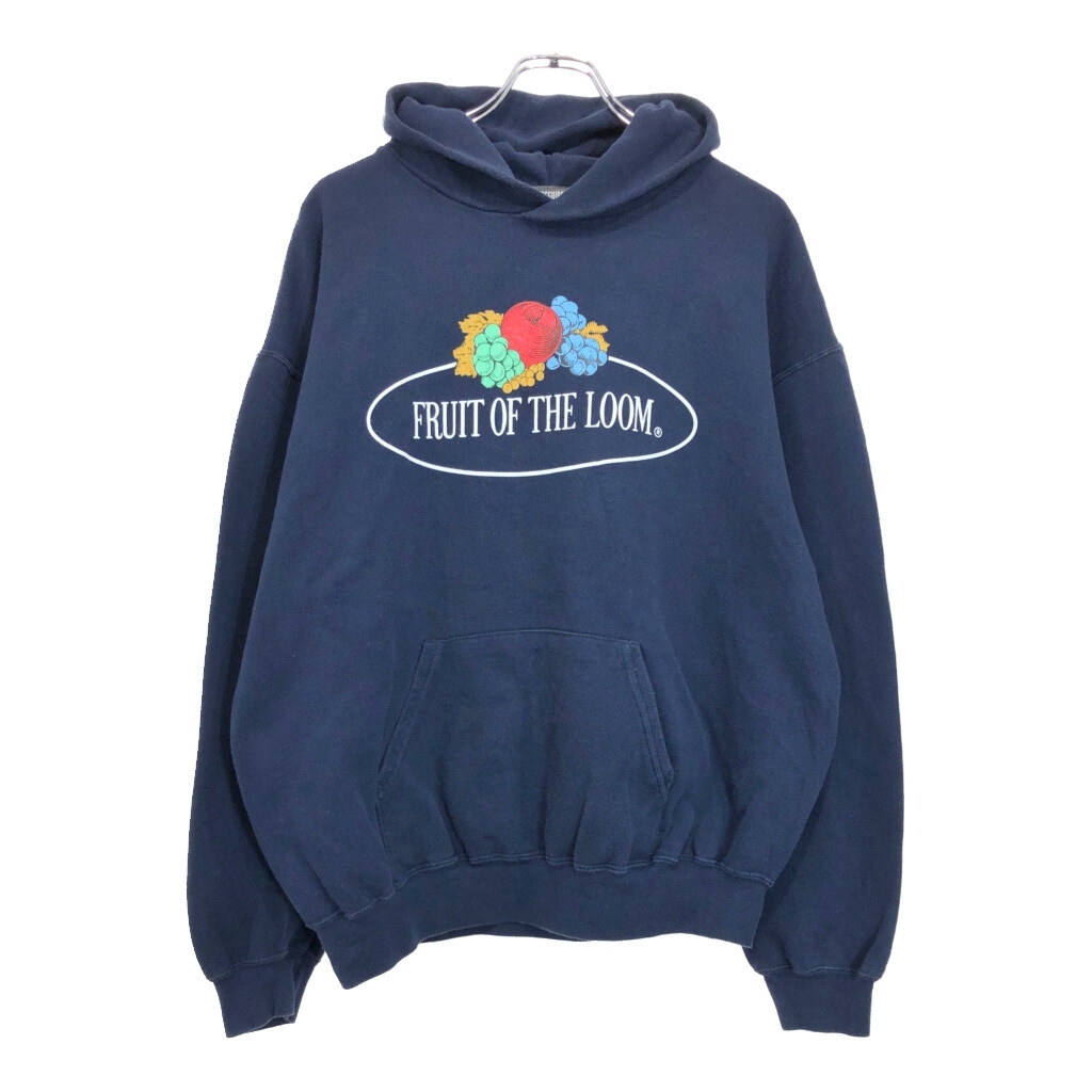FRUIT OF THE LOOM ロゴ スウェット パーカー ネイビー(メンズ S)中古 古着 U5727拍卖