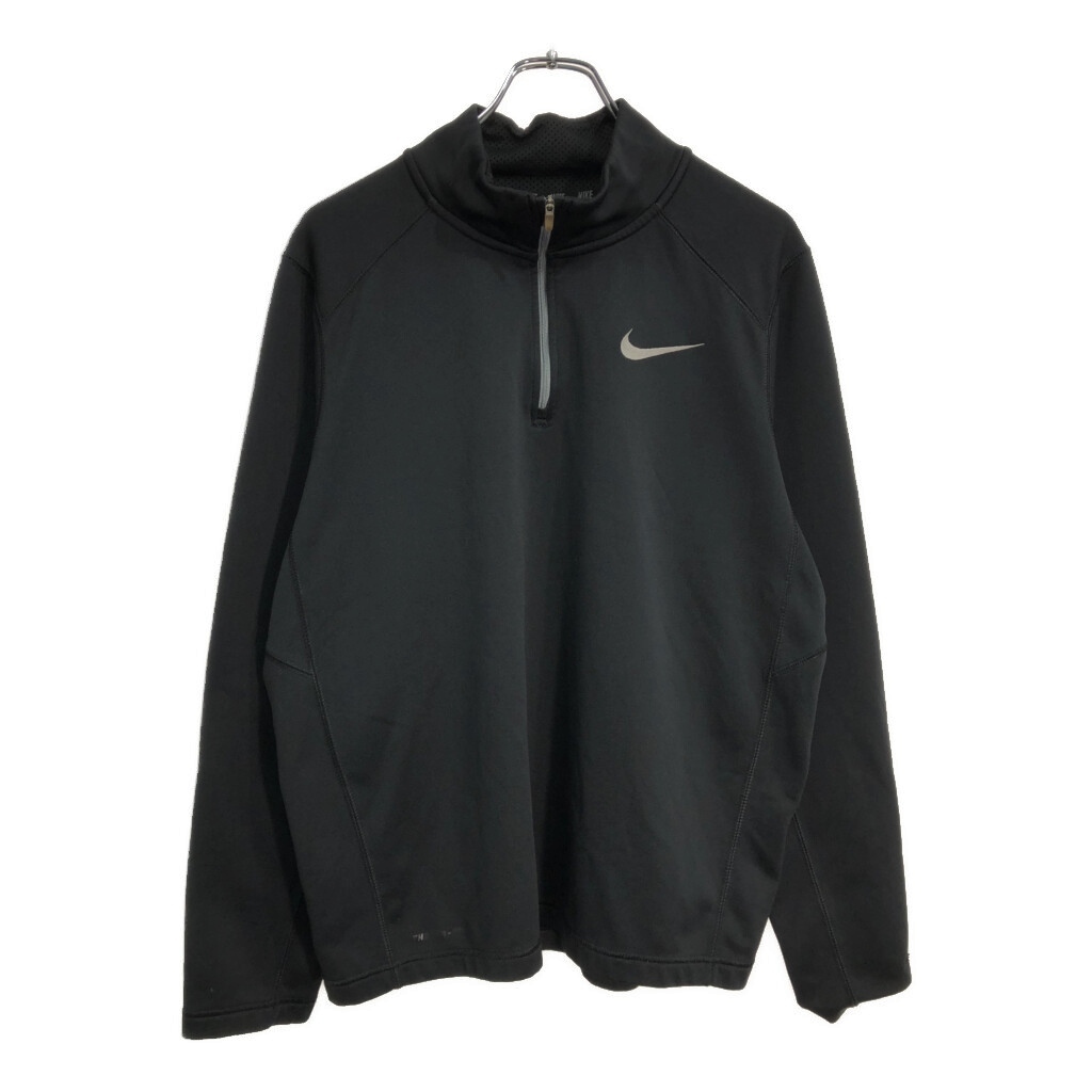 NIKE ナイキ ハーフジップ プルオーバージャケット スポーツ ブラック(メンズ M)中古 古着 U5865拍卖