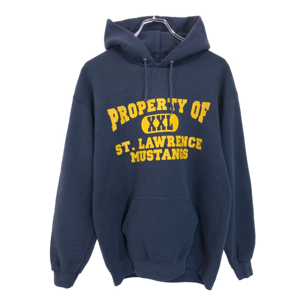 00年代 Lee リー カレッジ スウェット パーカー ネイビー(メンズ M)中古 古着 U6030拍卖