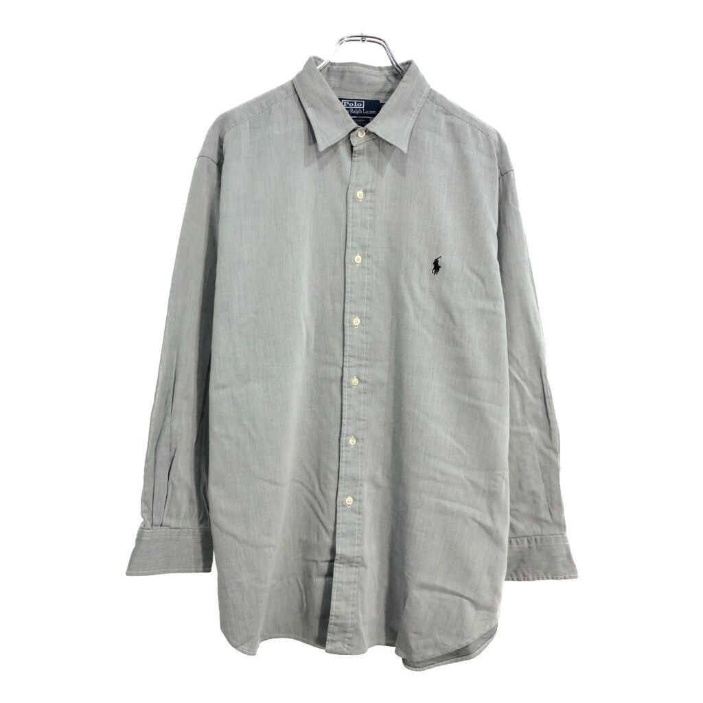 Polo by Ralph Lauren ポロ ラルフローレン ANDREW 長袖シャツ グレー(メンズ 17)中古 古着 U6520拍卖