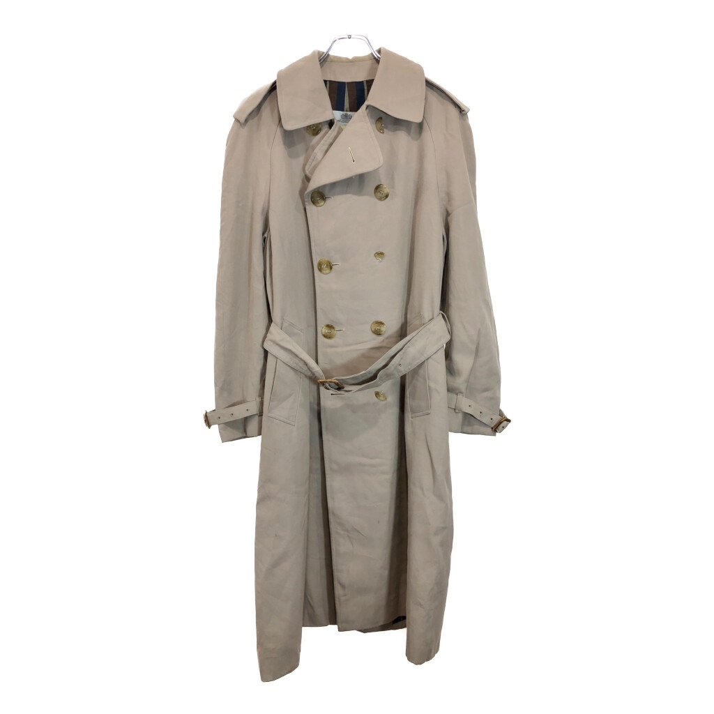 90年代 イングランド製 Aquascutum アクアスキュータム トレンチコート ベージュ(メンズ M)中古 古着 U6541拍卖