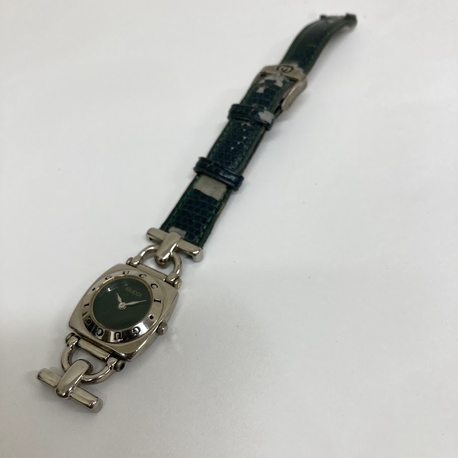 GUCCI グッチ 6300L 腕時計 グリーン文字盤 クオーツ 動作未確認品 ジャンク 拍卖