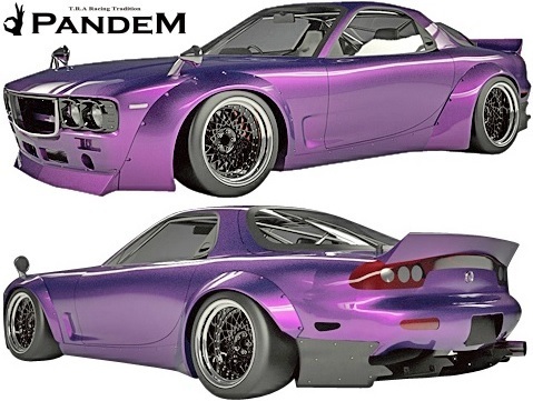 【M's】マツダ RX-7 FD3S (1991y-2002y) PANDEM BOSS ワイドフェンダー セット (前+後)//MAZDA アンフィニ RX7 FRP製 TRA京都 パンデム拍卖