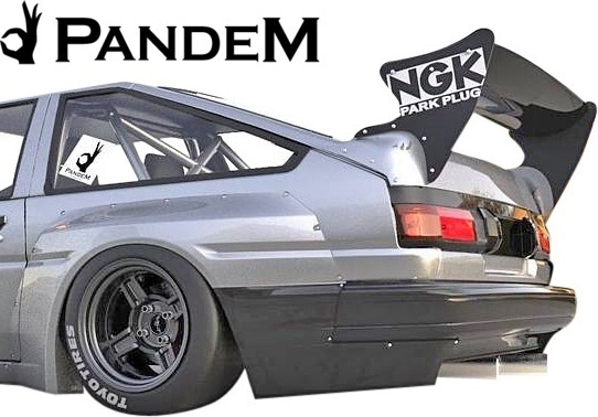 【M’s】TOYOTA AE86 カローラレビン 後期 PANDEM リアワイドフェンダー 左右 FRP オバフェン ハチロク パンデム エアロ拍卖
