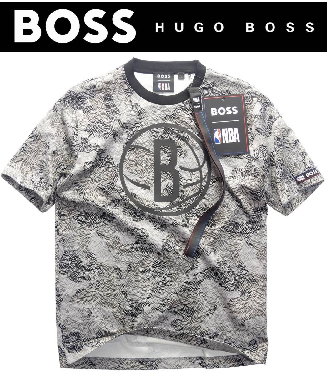 通年物20,000円新品HUGO BOSSボス★ネックストラップ付属NBA公式ライセンス品ブルックリン・ネッツTシャツ【欧米L=日本XL】拍卖