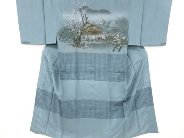 ys7400681; 宗sou 枝花に家屋模様男物長襦袢【アンティーク】【着】拍卖