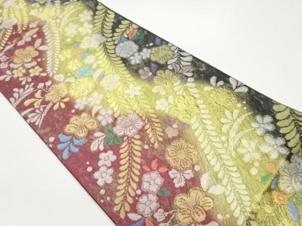 ys7424575; 宗sou ふくれ織枝垂れ花々模様織出し袋帯【着】拍卖