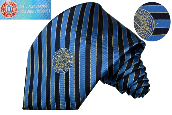 N-3040★送料無料★新品★UCLA カリフォルニア大学 ロサンゼルス校★激レア貴重 アメリカ USA製 レジメンタル 織り生地 シルクネクタイ拍卖