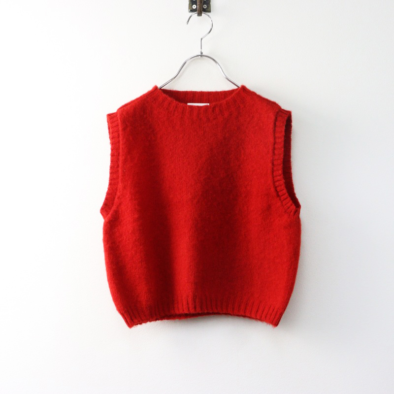 未使用 保管品 イギリス製 Bshop モリスアンドサンズ MORRIS&SONS KNIT VEST ニットベスト 36 レッド/トップス【2400014483642】拍卖