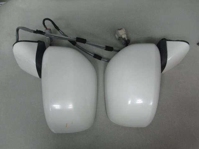 #1625 L175S ムーヴ 左右ドアミラー カラーW09(ホワイト系)電動格納作動点検済み★拍卖