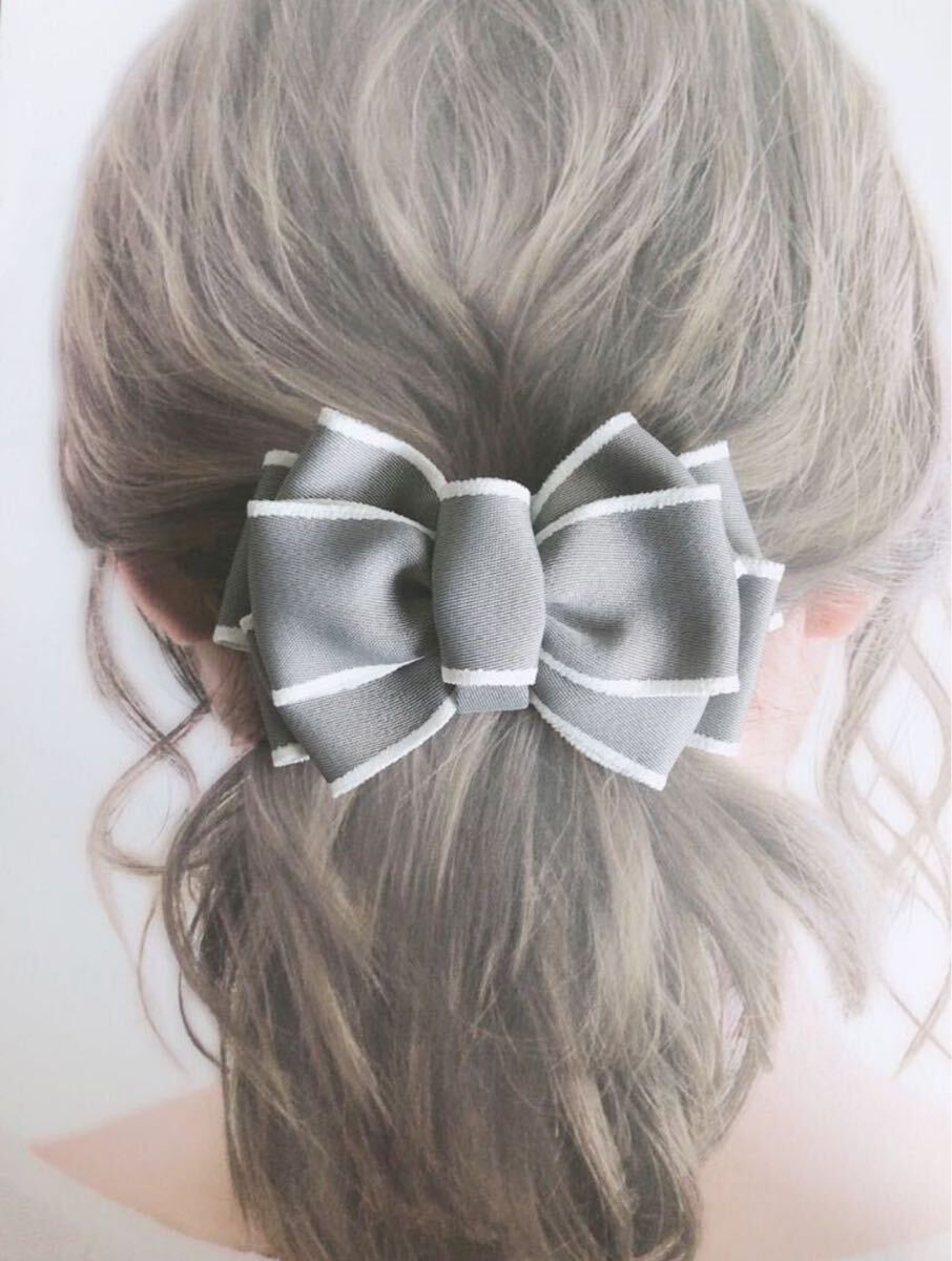 【ハンドメイド】リボンバレッタ☆ヘアアクセサリー311拍卖