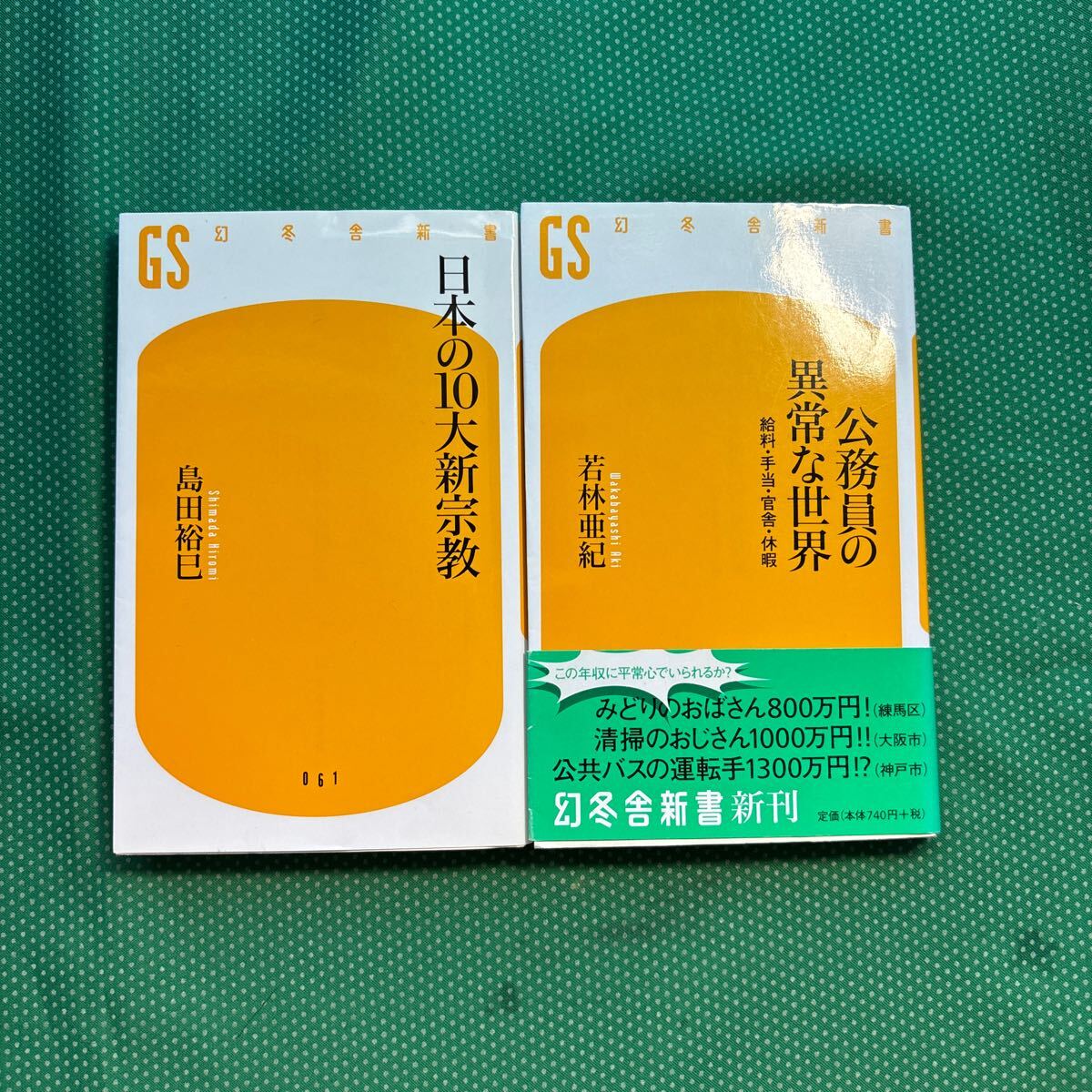 【2冊セット】日本の10大新宗教/島田裕巳、公務員の異常な世界/若林亜紀/ 幻冬舎新書/中古本拍卖
