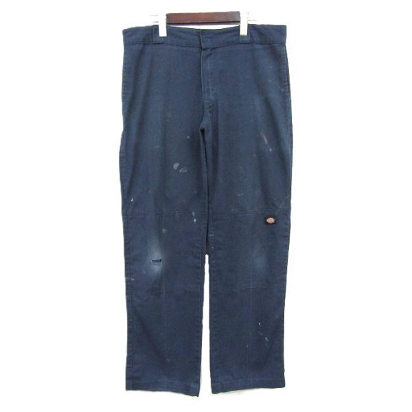 サイズ W34 L32 Dickies FLEX ワーク パンツ ネイビー ディッキーズ 古着 ビンテージ 5J0805拍卖