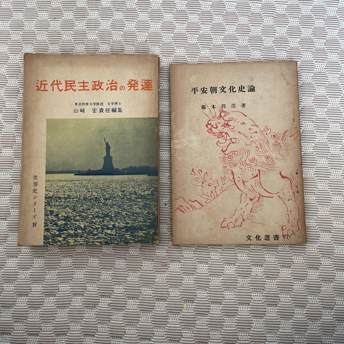 【セット売り】近代民主政治の発達 平安朝文化史論 古書 古本 アンティーク レトロ ぷらさき 0627 54拍卖