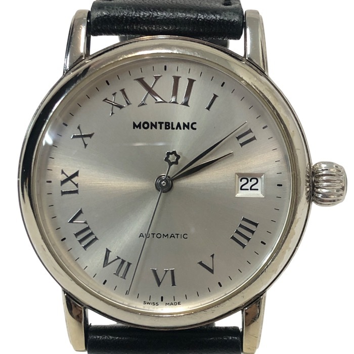 MONTBLANC モンブラン マイスターシュテュック デイト 7042 腕時計 自動巻き シルバー文字盤 36mm【中古】 メンズ拍卖