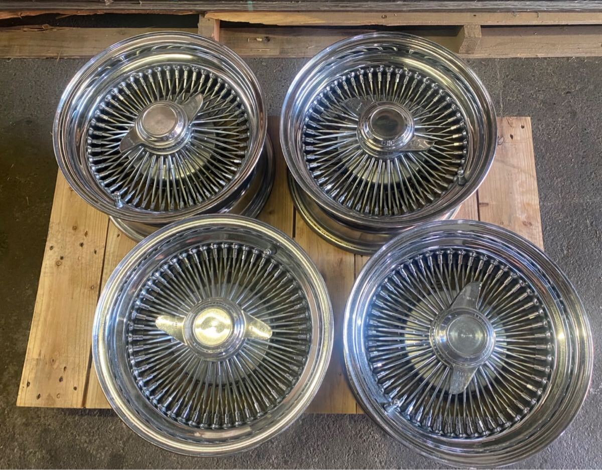 A6568 デイトン YDH 100本 ワイヤー ホイール 14インチ 7J IMPALA インパラ ローライダー LOWRIDER シボレー Chevy Dayton エルカミ 拍卖