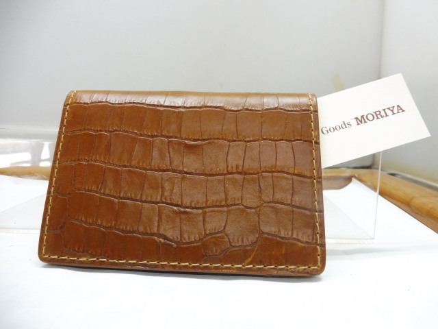 格安 新品 名刺入れ(イタリアンレザーワニ型押し) 守屋 たぐ、送 210拍卖