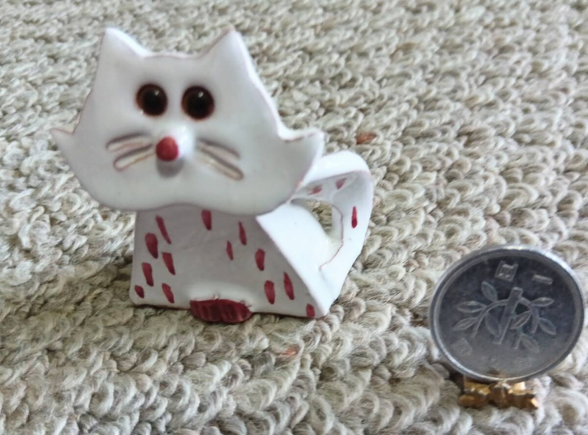 ミニ*ネコ*陶器製*ミニチュア*ねこ*インテリア*置物 拍卖