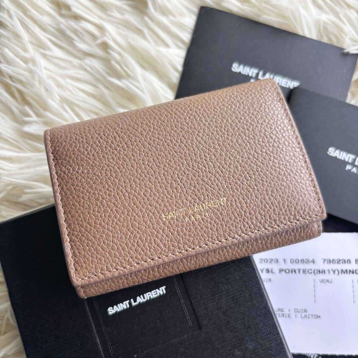 【付属品あり】 サンローラン 6連 キーケース ゴールド YSL ブラウン系 本革 レザー拍卖