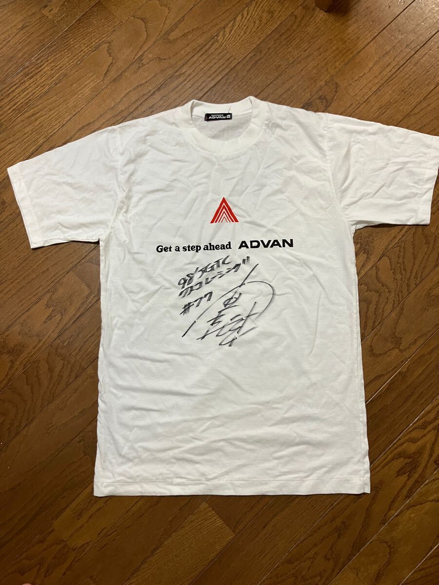Tシャツ ADVAN クスコレーシング 小林且雄サイン1998年 全日本レーシングドライバー 全日本GT選手権 カーレース レーサー拍卖