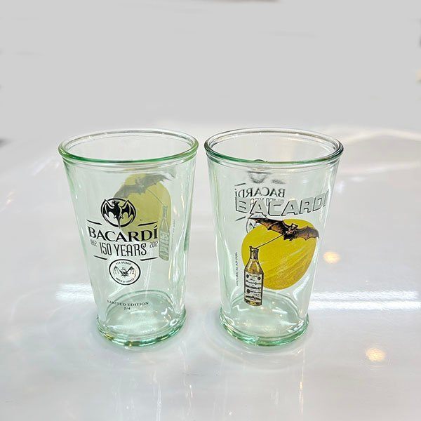送料無料◆レア品◆ BACARDi バカルディ 150周年記念 モヒート グラス ★ 2個セット 非売品 ノベルティ 中古品ランクB 札幌拍卖