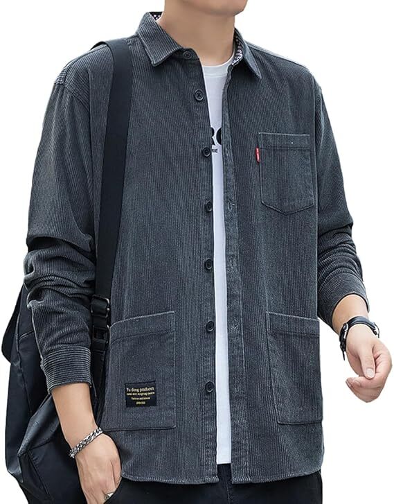 シャツ メンズ 長袖 春 秋服 2XL拍卖