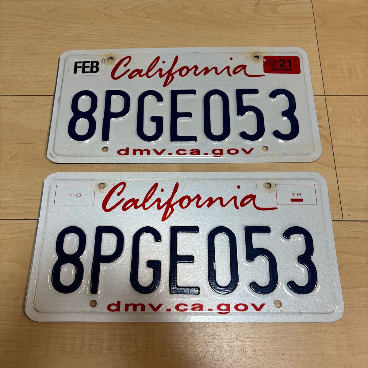 053 送料無料前後ペアカリフォルニアナンバープレート ライセンスプレート2枚セット検)アメ車STANCE USDM LOWRIDERシボレーダッジ拍卖