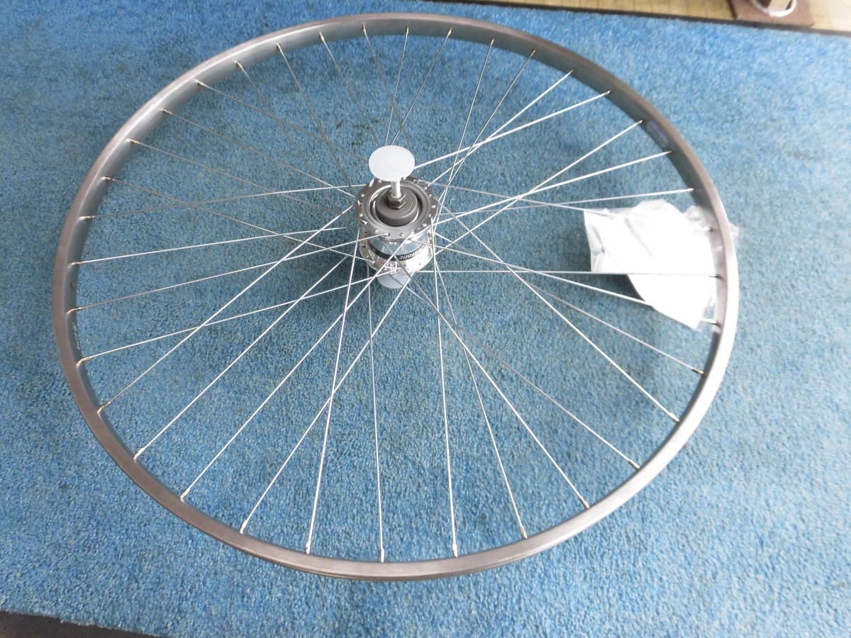 在庫1点物 オートライト仕様 新品未使用 ブリジストンの部品 錆びないステンレス前ホイールセット27インチ全車種適合可能 FWK7ST拍卖