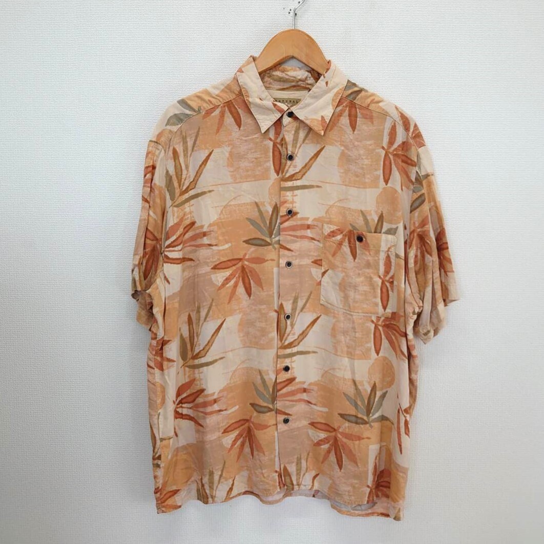 NATURAL ISSUE ナチュラルイシュー 半袖 アロハシャツ ハワイアンシャツ レーヨン 総柄 L 10117408拍卖