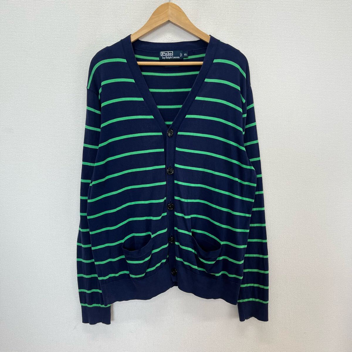 POLO RALPH LAUREN ポロ ラルフローレン ボーダー カーディガン XL 10126780拍卖