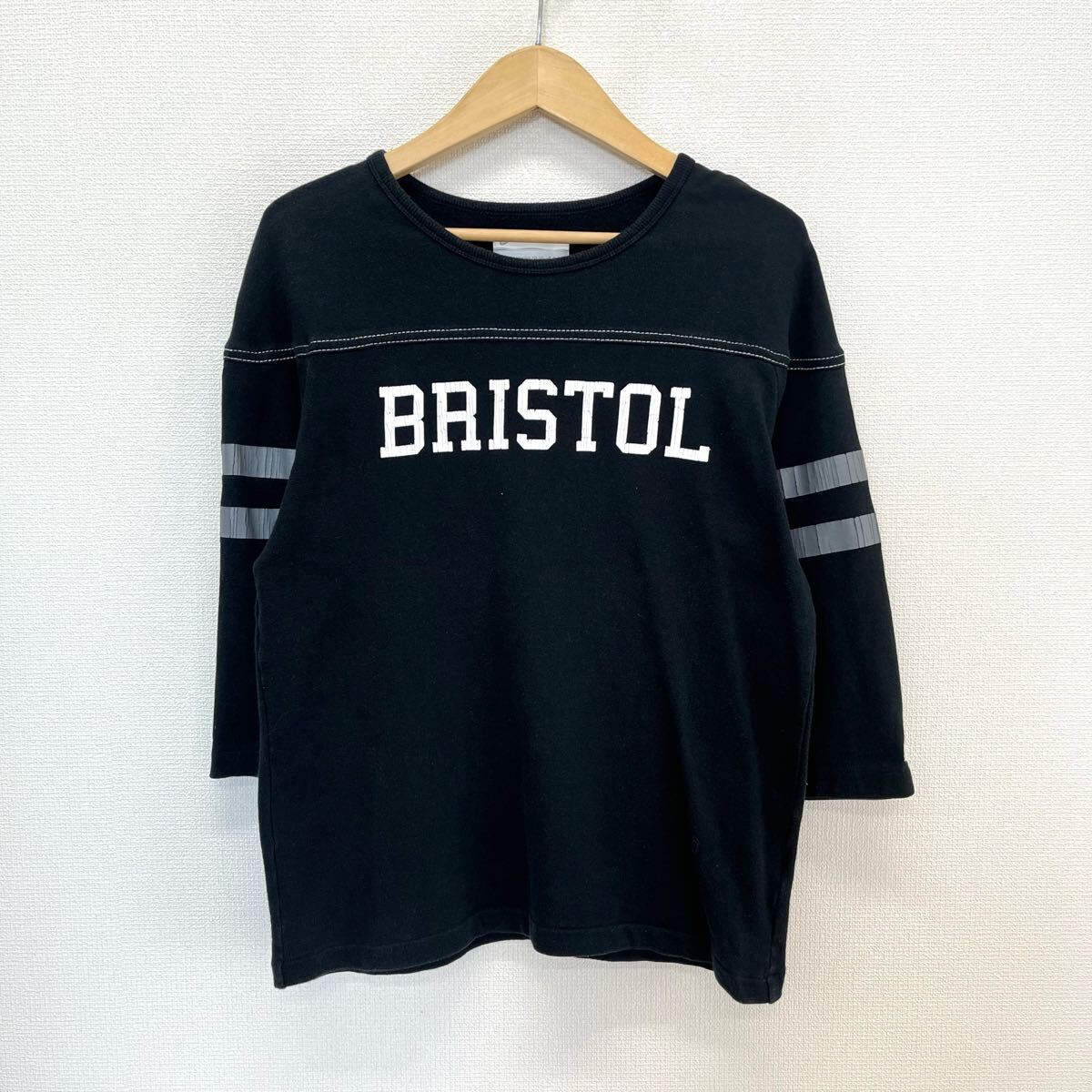 F.C.Real Bristol FCRB エフシーアールビー 362581-010 7分丈 フットボール Tシャツ 長袖 ロゴ プリント S 10127368拍卖