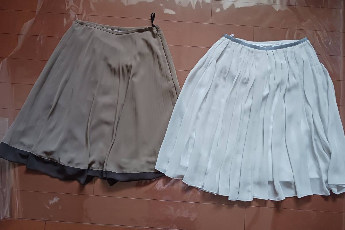 ☆★MiXT&K.Garcon♪2枚セット☆ミクスト★ケーギャルソン☆ココア色★グレージュ☆スカート★S~Mサイズ☆レディース★☆拍卖