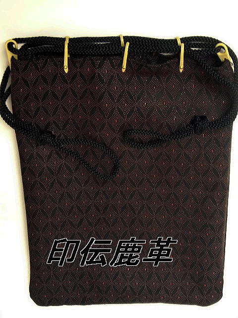 送料無料 53-43 印伝鹿革の合切袋拍卖