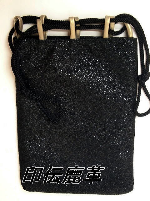 送料無料 462-3 印伝鹿革の合切袋拍卖