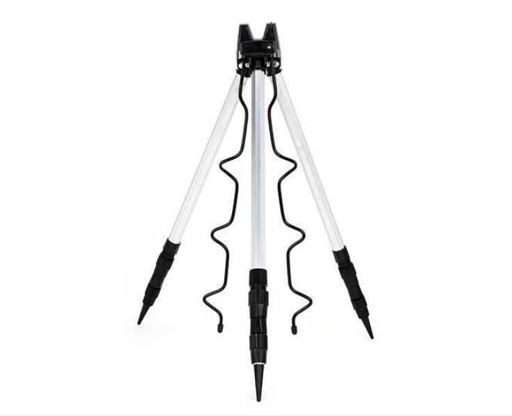 新入荷 高品質 三脚 竿立て ミニ三脚 3段 シルバー アルミ オルルド釣具 高さの調整 軽量 釣り拍卖