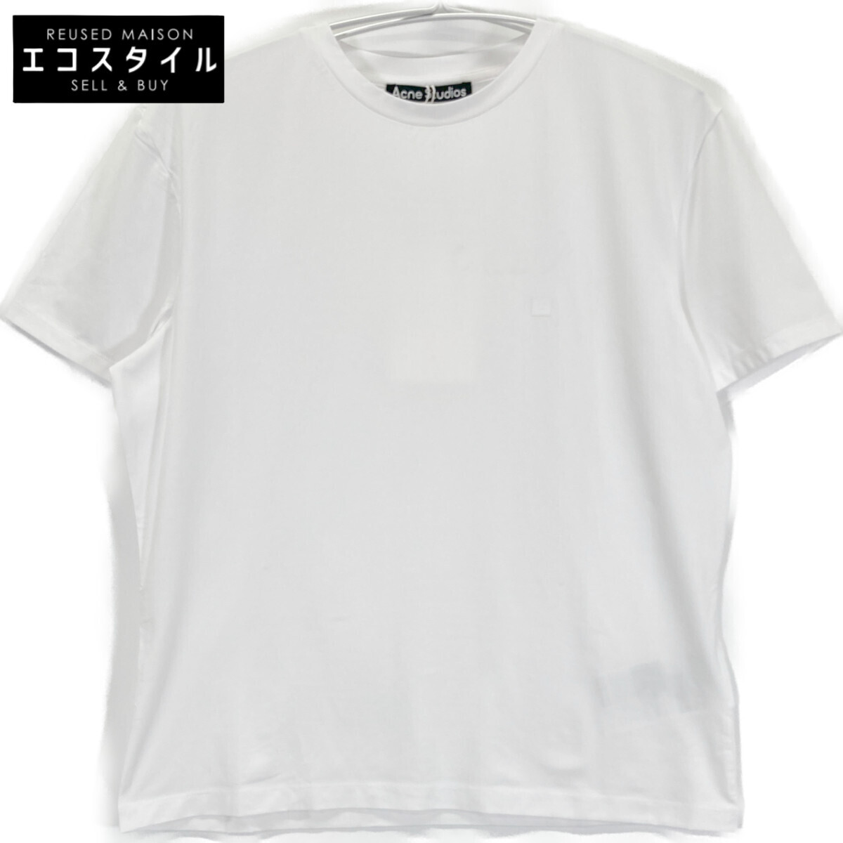 ACNE STUDIOS アクネ ストゥディオズ FA-UX-TSHI00315 ピマコットン Faceロゴ ショートスリーブカットソー Tシャツ S レディース拍卖