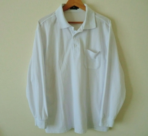 ★BENPAN COLLECTION/長袖ポロシャツ/長そでポロシャツ/LL/白/ホワイト/メンズ/中古/USED/即決☆拍卖